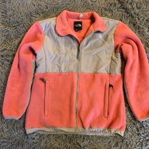 North Face Denali Jacket Girls XL Pink & Gray
